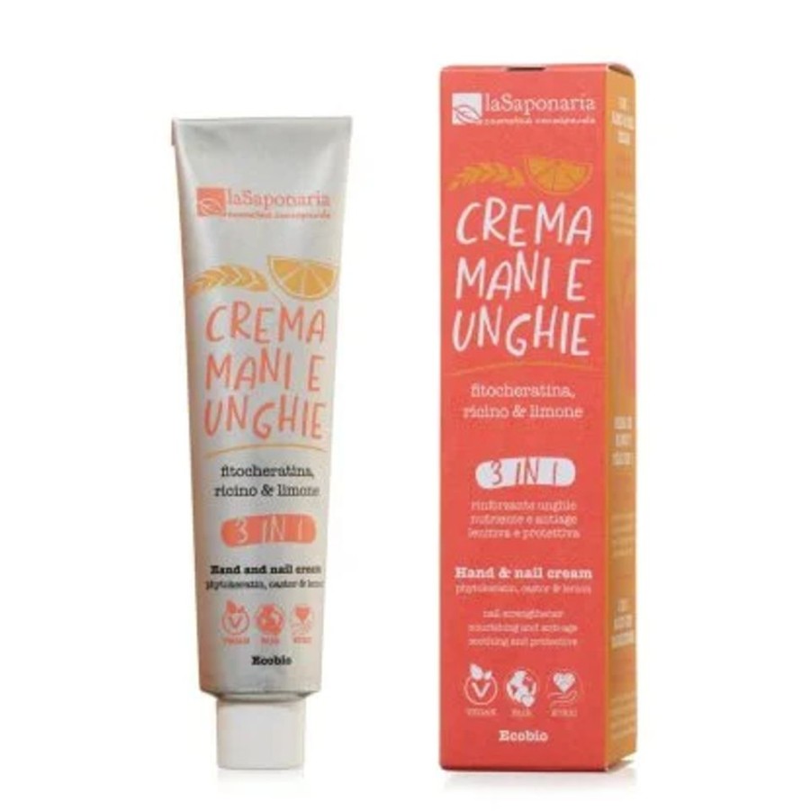 Best ERBORISTERIA Crema Mani E Unghie 3 In 1 Fitocheratina, Ricino E Limone La Saponaria