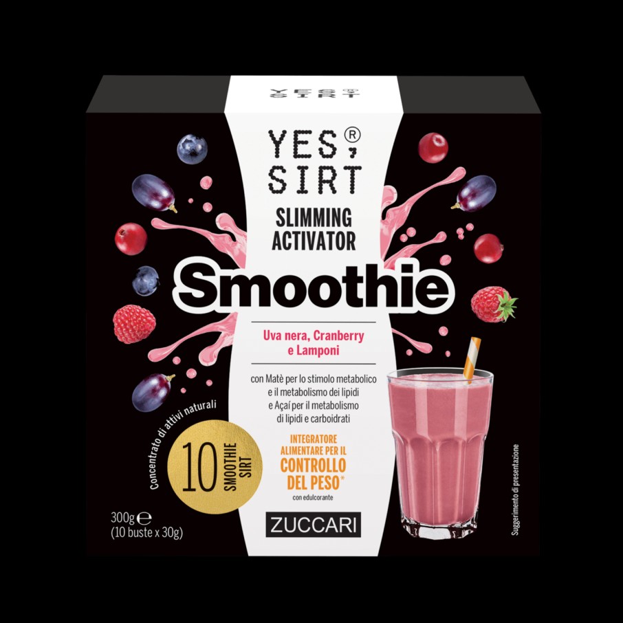 Hot ERBORISTERIA Yes Sirt Slimming Activator Smoothie Uva Nera, Cranberry E Lamponi Zuccari