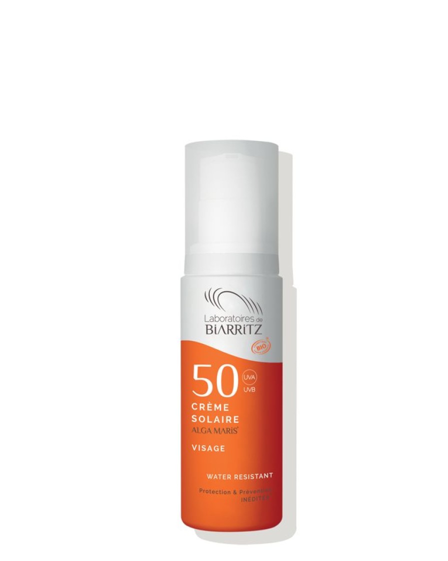 New ERBORISTERIA Crema Solare Viso Bio Spf 50 Alga Maris